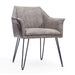 Modus Alabaster Hairpin Leg Arm Chair in Gray and Rustic BrownImage 1