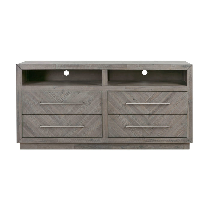 Modus Alexandra Solid Wood 64 inch Media Console in Rustic LatteImage 3