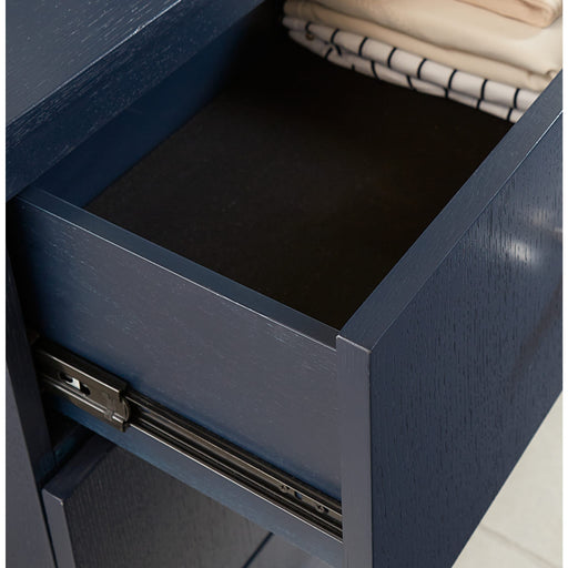 Modus Argento Five Drawer Chest in Navy Blue and Burnished Brass (2024)Image 1
