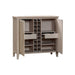 Modus Camden Two Door Two Drawer Bar Cabinet with Stemware Rack and Wine Rack in Chai Image 6
