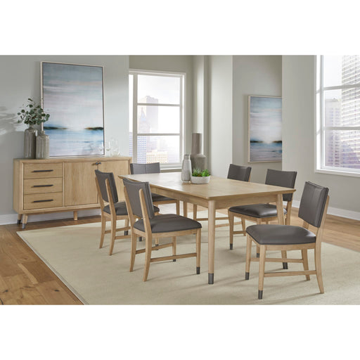 Modus Franklin Dining Chair in Au Natural and Gray Leather Image 1