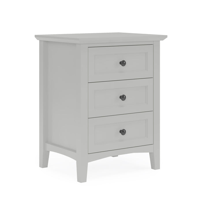 Modus Grace Three Drawer Nightstand in Elephant Grey Image 2