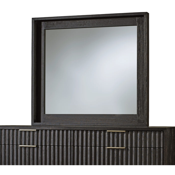 Modus Kentfield Solid Wood Beveled Glass Mirror in Black Drifted OakImage 3