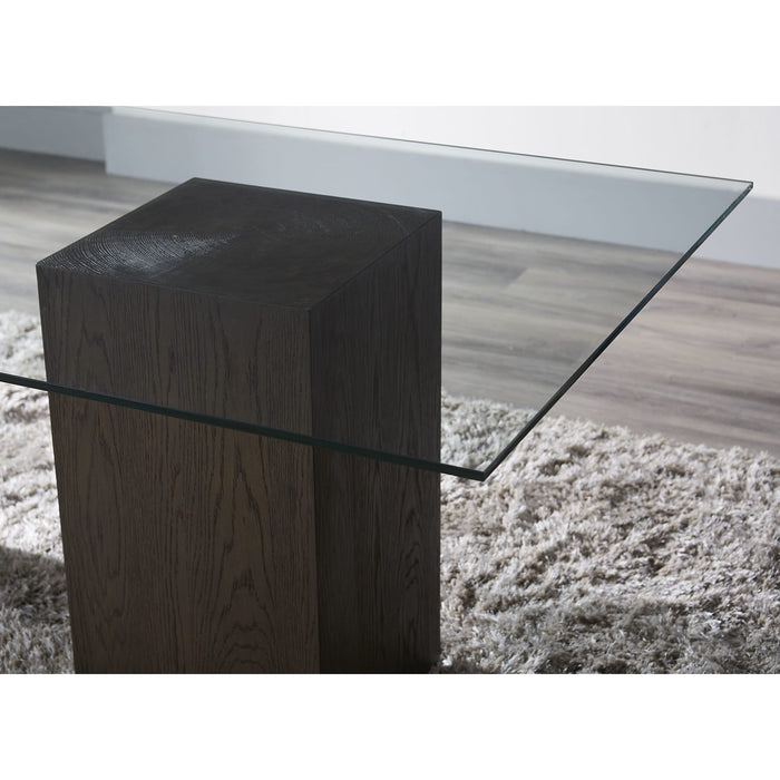 Modus Modesto Rectangular Glass Top Dining Table in French RoastImage 3