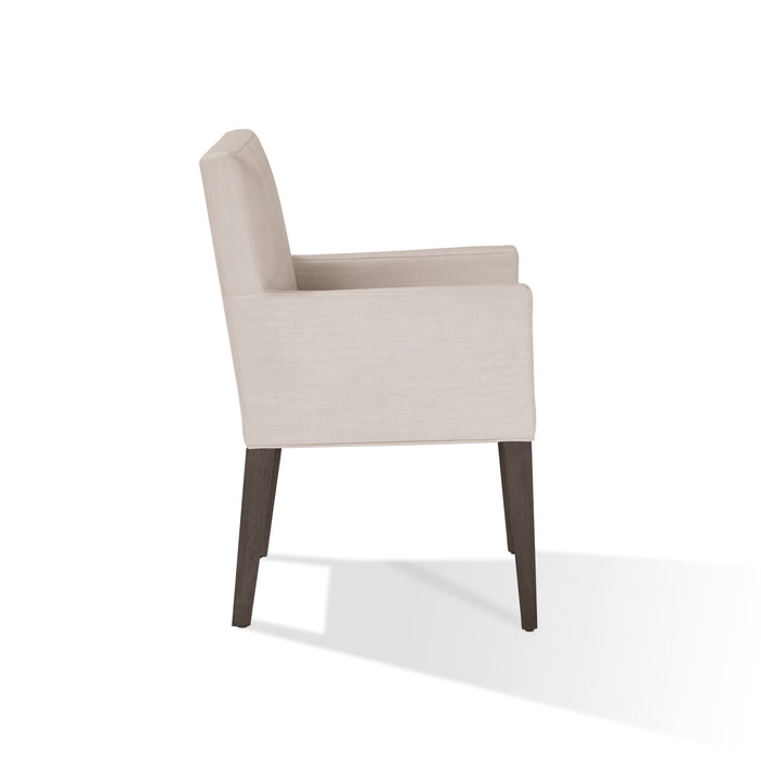 Modus Modesto Upholstered Arm Chair in Abalone Linen and French Roast Image 5