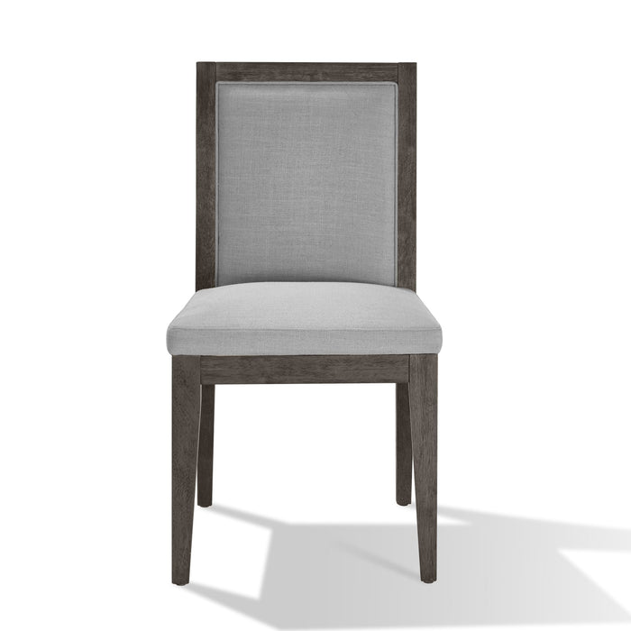 Modus Modesto Wood Frame Upholstered Side Chair in Koala Linen and French Roast Image 3