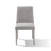 Modus Omnia Dining Chair in Silver Linen and Brushed Stainless Steel Image 5