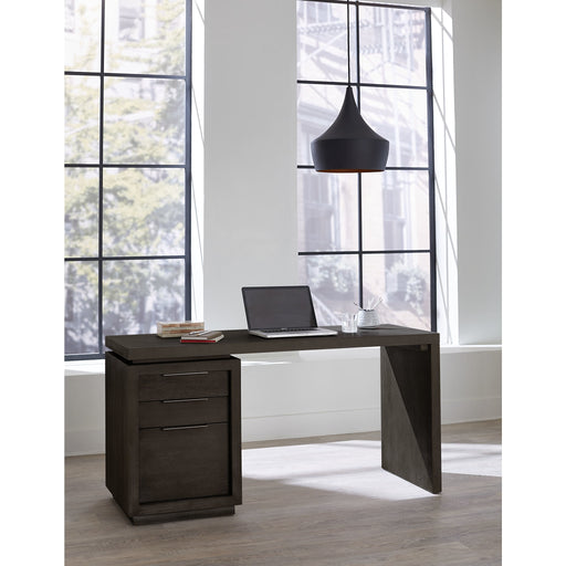 Modus Oxford Single Pedestal Desk in Basalt GreyMain Image