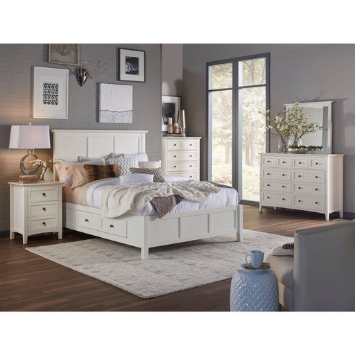 Modus Paragon Four Drawer Wood Storage Bed in White Image 1