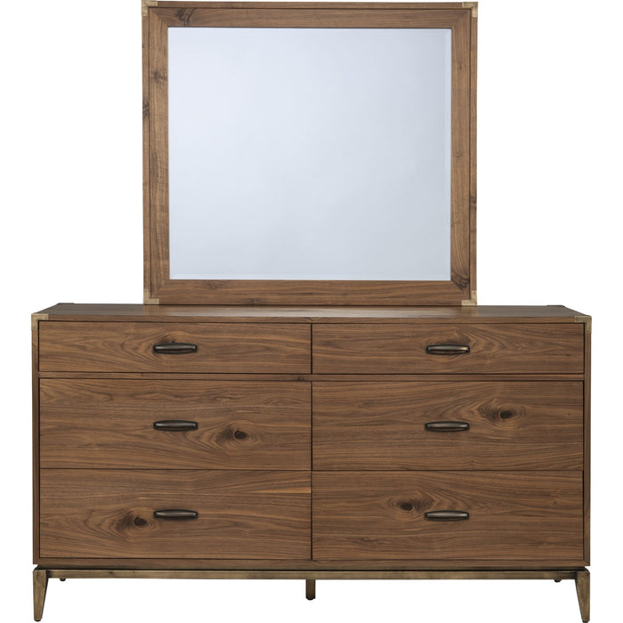 Modus Furniture Adler Beveled Glass Mirror in Natural Walnut 655450172489 8N1683 Image 6