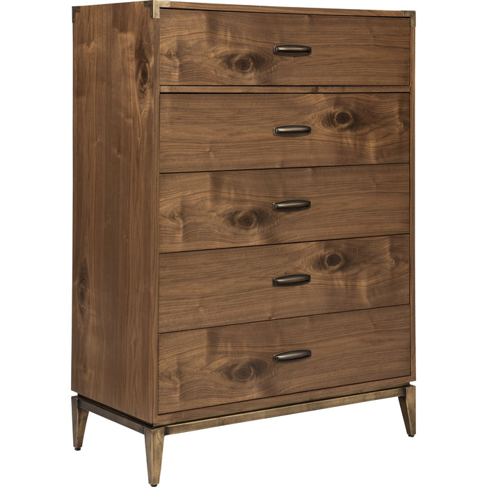 Modus Furniture Adler Five Drawer Chest in Natural Walnut (2024) 655450431432 8N1684A Image 2
