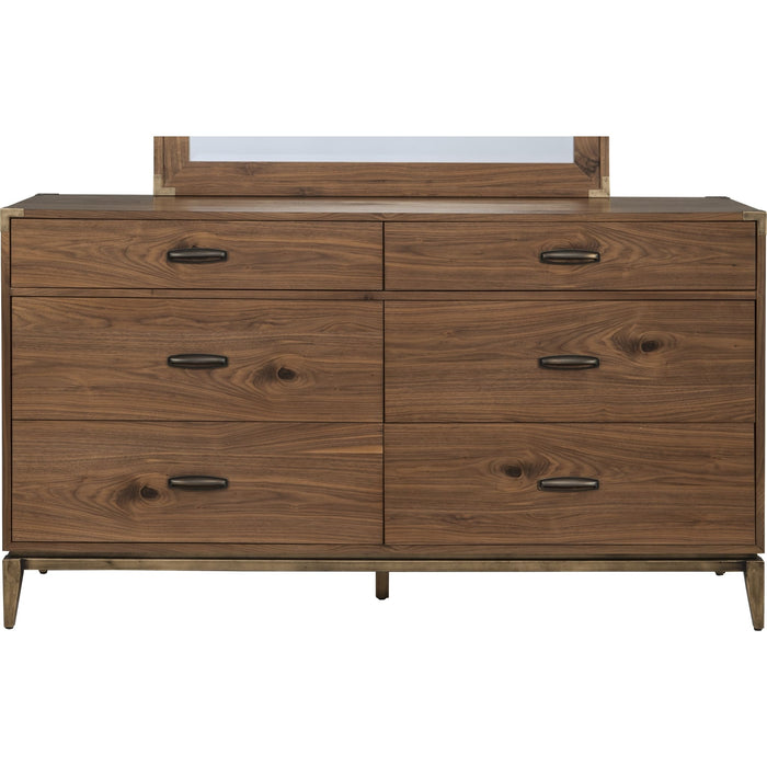 Modus Furniture Adler Six Drawer Dresser in Natural Walnut (2024) 655450431425 8N1682A Image 6