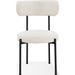 Modus Furniture Aere Boucle Upholstered Metal Leg Dining Chair in Ivory and Black 655450393334 MZEZ63 Image 3