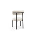 Modus Aere Boucle Upholstered Metal Leg Dining Chair in Ivory and BlackImage 5