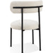 Modus Furniture Aere Boucle Upholstered Metal Leg Dining Chair in Ivory and Black 655450393334 MZEZ63 Image 5