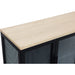 Modus Furniture Aere Four Door Ribbed Glass, Metal and Wood Sideboard in Natural Ash and Black 655450393341 MZEZ78 Image 6
