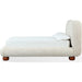 Modus Furniture Afra Chenille Upholstered Wood Leg Platform Bed in Chinchilla  UVFWT  Image 3