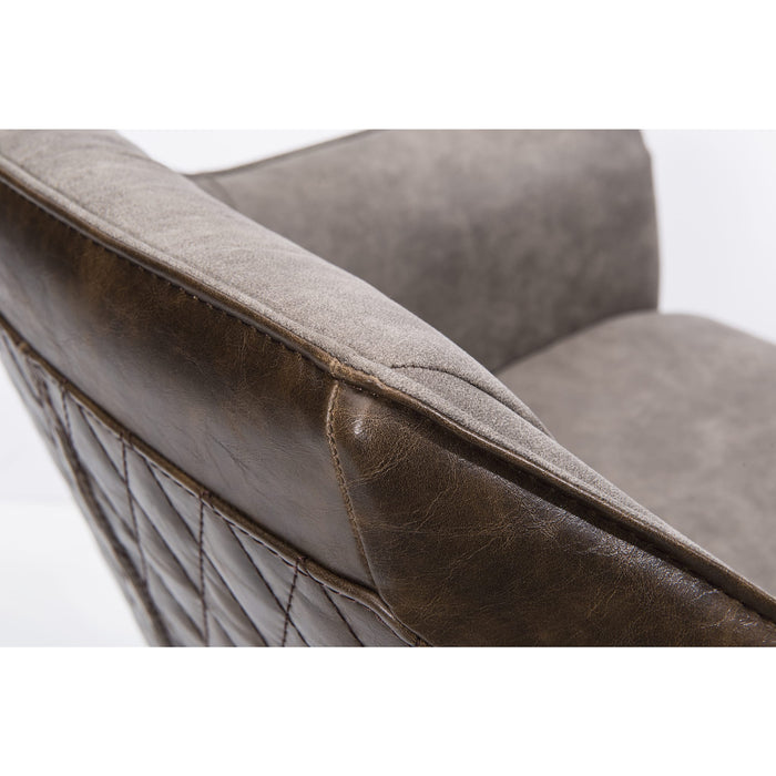 Modus Alabaster Hairpin Leg Arm Chair in Gray and Rustic BrownImage 5