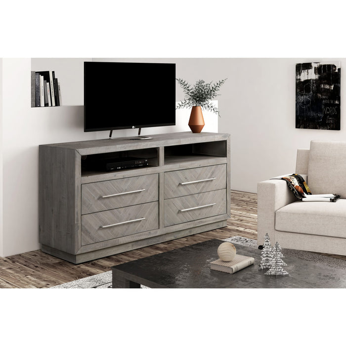 Modus Alexandra Solid Wood 64 inch Media Console in Rustic LatteMain Image