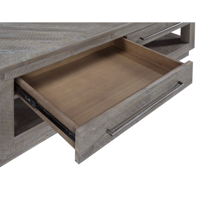 Modus Alexandra Solid Wood Rectangular Coffee Table in Rustic LatteImage 5
