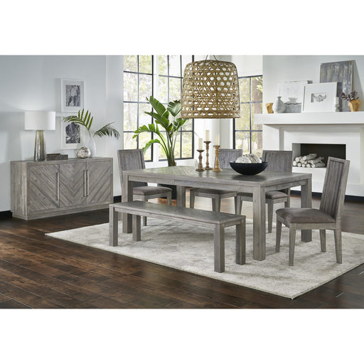Modus Alexandra Solid Wood Rectangular Dining Table in Rustic LatteImage 1