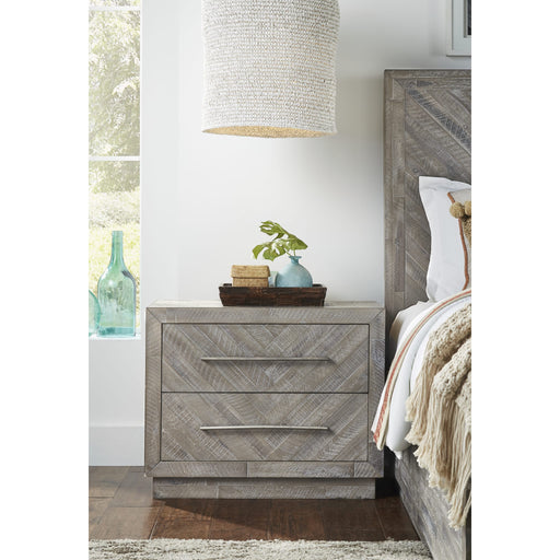 Modus Alexandra Solid Wood Two Drawer Nightstand in Rustic LatteMain Image