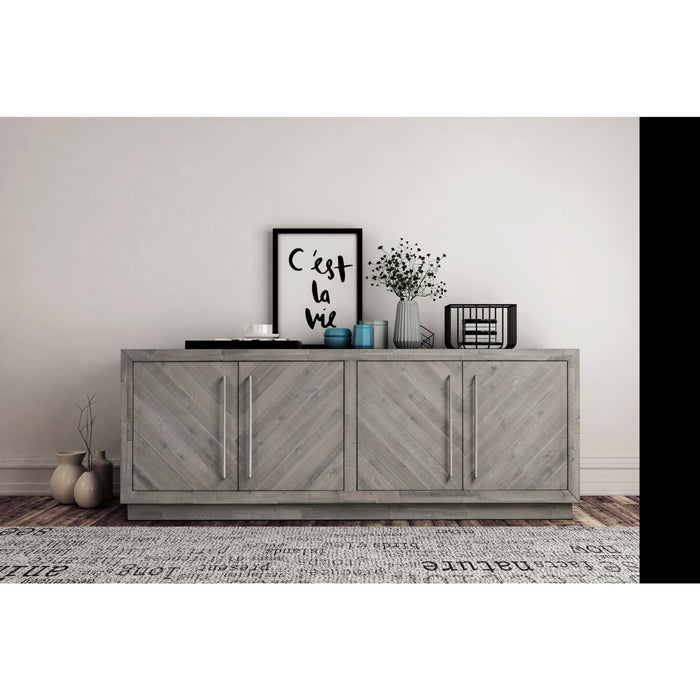 Modus Alexandrda Solid Wood 74 inch Media Console in Rustic LatteMain Image