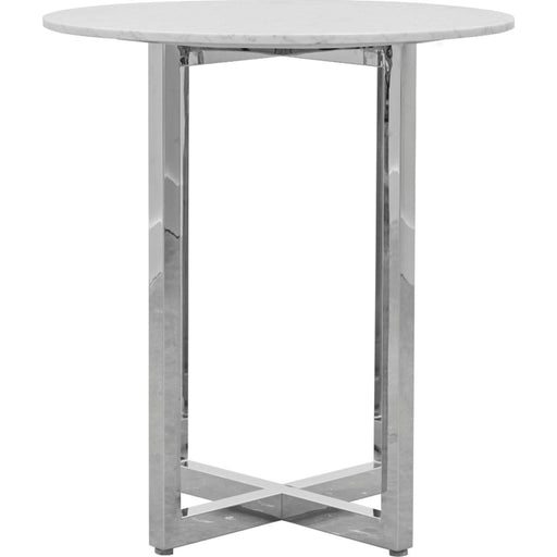 Modus Furniture Amalfi 32 inch Round Carrara Marble Top Bar Table 655450234385 1AJ5633M Image 2