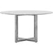 Modus Furniture Amalfi 48 inch Round Carrara Marble Top Dining Table with Chrome Base 655450234101 1AJ5614M Image 2