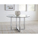 Modus Furniture Amalfi 48 inch Round Glass Top Dining Table 655450234095 1AJ5614G Main Image