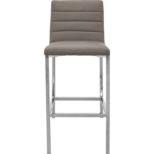 Modus Furniture Amalfi Metal Back Bar Stool in Taupe Leather 655450233999 1AE268M Image 1