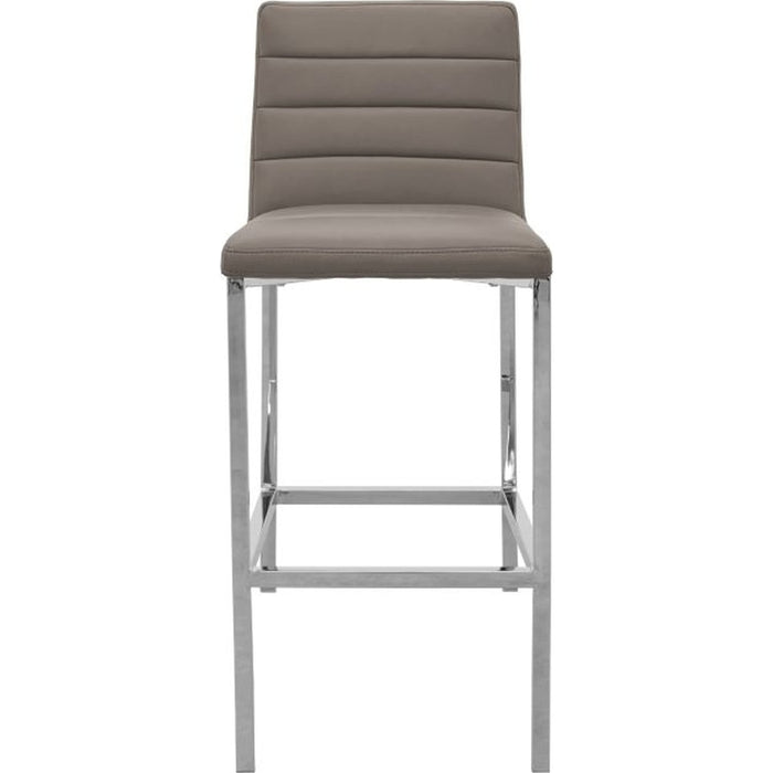 Modus Furniture Amalfi Metal Back Bar Stool in Taupe Leather 655450233999 1AE268M Image 1
