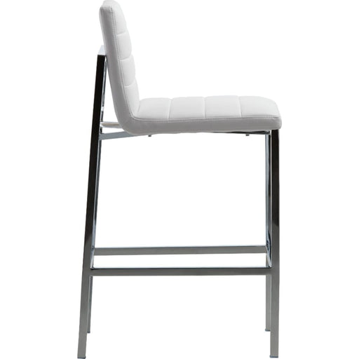 Modus Furniture Amalfi Metal Back Bar Stool in White Leather 655450279973 1AA468M Image 1