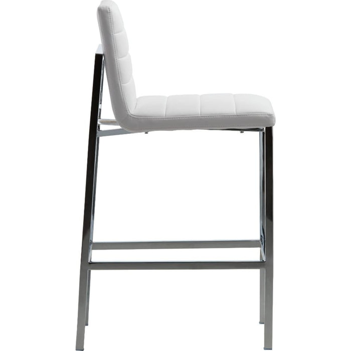Modus Furniture Amalfi Metal Back Bar Stool in White Leather 655450279973 1AA468M Image 1