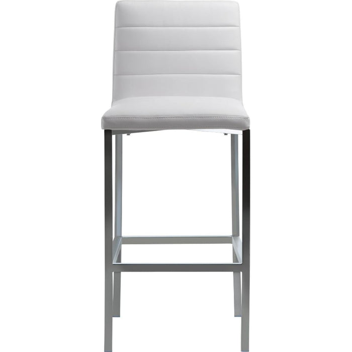 Modus Furniture Amalfi Metal Back Bar Stool in White Leather 655450279973 1AA468M Image 2