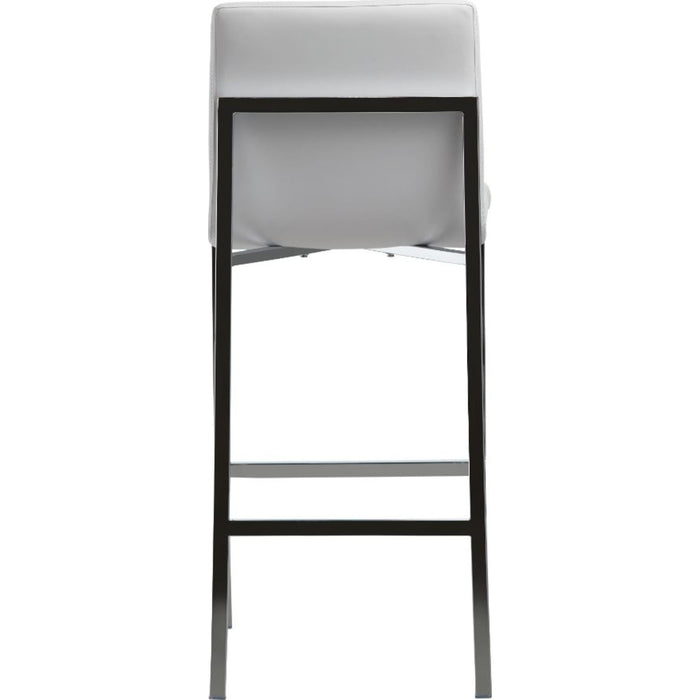 Modus Furniture Amalfi Metal Back Bar Stool in White Leather 655450279973 1AA468M Image 3