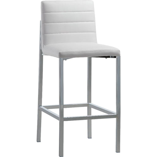 Modus Furniture Amalfi Metal Back Bar Stool in White Leather 655450279973 1AA468M Main Image