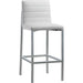 Modus Furniture Amalfi Metal Back Bar Stool in White Leather 655450279973 1AA468M Main Image