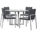 Modus Furniture Amalfi Metal Back Chair in Cobalt Leather 655450234033 1AE866M Image 3