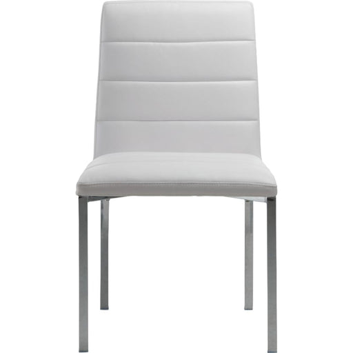 Modus Furniture Amalfi Metal Back Chair in White Leather 655450279959 1AA466M Image 1