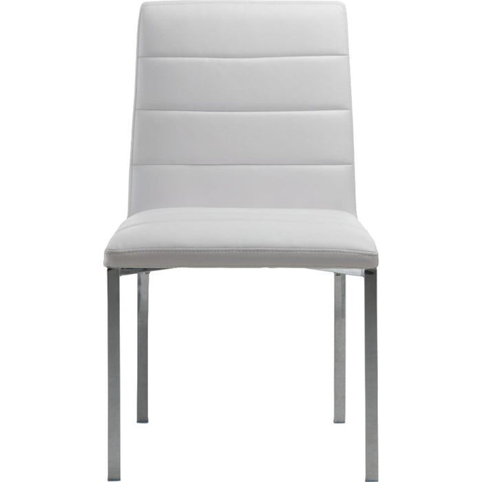 Modus Furniture Amalfi Metal Back Chair in White Leather 655450279959 1AA466M Image 1