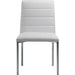 Modus Furniture Amalfi Metal Back Chair in White Leather 655450279959 1AA466M Image 1