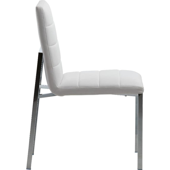 Modus Furniture Amalfi Metal Back Chair in White Leather 655450279959 1AA466M Image 2