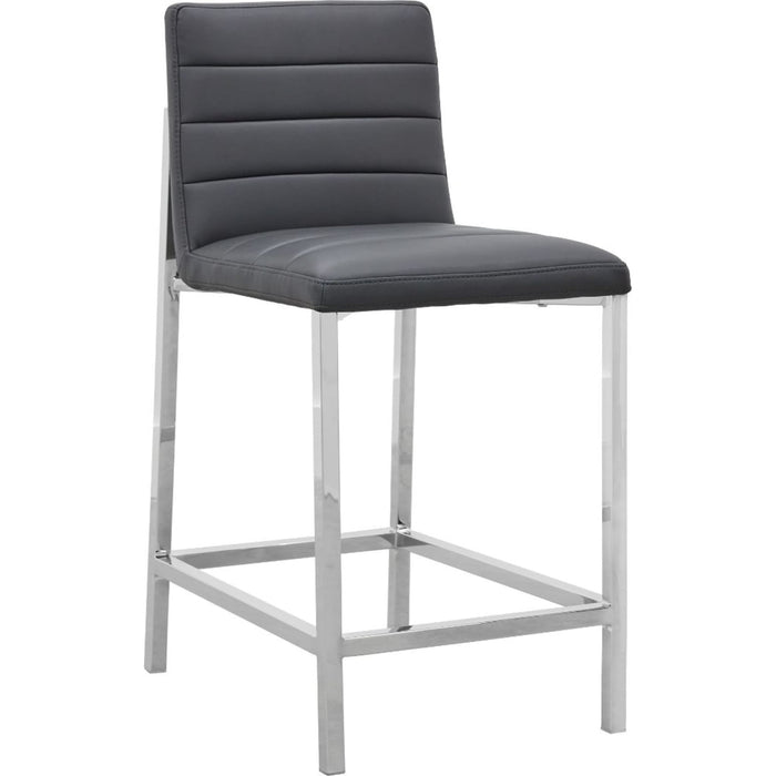 Modus Furniture Amalfi Metal Back Counter Stool in Cobalt Leather 655450234071 1AE870M Image 2