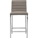 Modus Furniture Amalfi Metal Back Counter Stool in Taupe Leather 655450234019 1AE270M Image 1