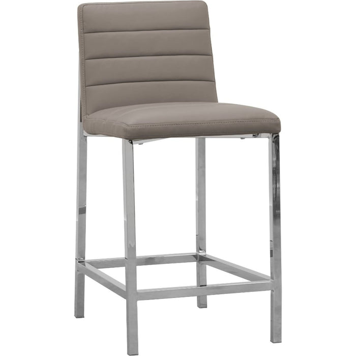 Modus Furniture Amalfi Metal Back Counter Stool in Taupe Leather 655450234019 1AE270M Image 2