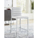 Modus Furniture Amalfi Metal Back Counter Stool in White Leather 655450279997 1AA470M Main Image