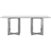 Modus Furniture Amalfi Rectangular Carrara Marble Top Dining Table 655450234163 1AJ5617M Image 2