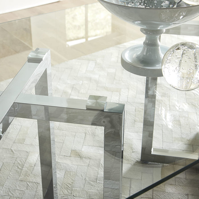 Modus Furniture Amalfi Rectangular Glass Top Dining Table 655450234156 1AJ5617G Image 1
