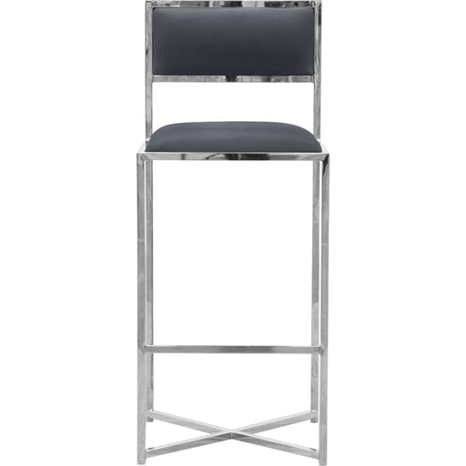 Modus Furniture Amalfi X Base Bar Stool in Cobalt Leather 655450234064 1AE868X Image 1